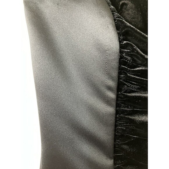 Vintage Scott McClintock Black Strapless Mermaid Gown Velvet Panel XXS/XS READ - Picture 7 of 16